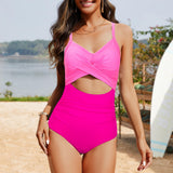 Maclair & Co. - Women's One Piece Swimsuits Tummy Control Cutout High Waisted Bathing Suit Wrap Tie Back