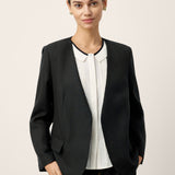 Linen-Lyocell Relaxed V-neck Tailored Blazer VERITY