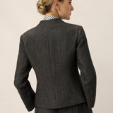 Linen Mandarin Collar Button-Up Shirt Jacket KIMBERLY