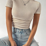 NAOMIE - Women Sleek Slim-Fit Tee