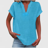 Xavinah - Comfortable V-Neck Blouse