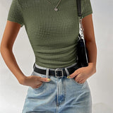 NAOMIE - Women Sleek Slim-Fit Tee