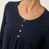 Wool Pleated Front Long Sleeve Top IVA