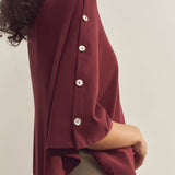 Merino Wool Multi-Cape With Button Scarf Shawl Stole Muffler Poncho