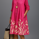 Isabella™ | Chic Cotton Midi Dress for Effortless Elegance