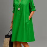 Isabella™ | Timeless Silk Midi Dress for Grace