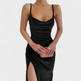 Gabrielle - Velvet Dress with Slit