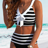 Victoria - High Waist Striped Bikini