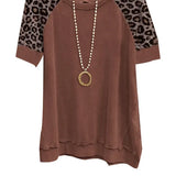 UNAN - Women Vintage Leopard Print Top