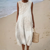 Hannah - Textured Sleeveless Maxi Dress