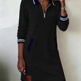 Susan - Chic Long Sleeve Cotton Dress