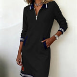 Susan - Chic Long Sleeve Cotton Dress
