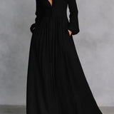 Christine - Flowing Button-Front Maxi Dress