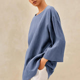 100% Linen Loose Long Shirt LILY