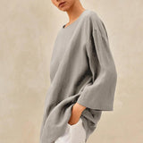 100% Linen Loose Long Shirt LILY