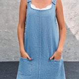 Lisa - Casual Denim Overall Dress