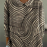 Grace - Monochrome Wave Blouse